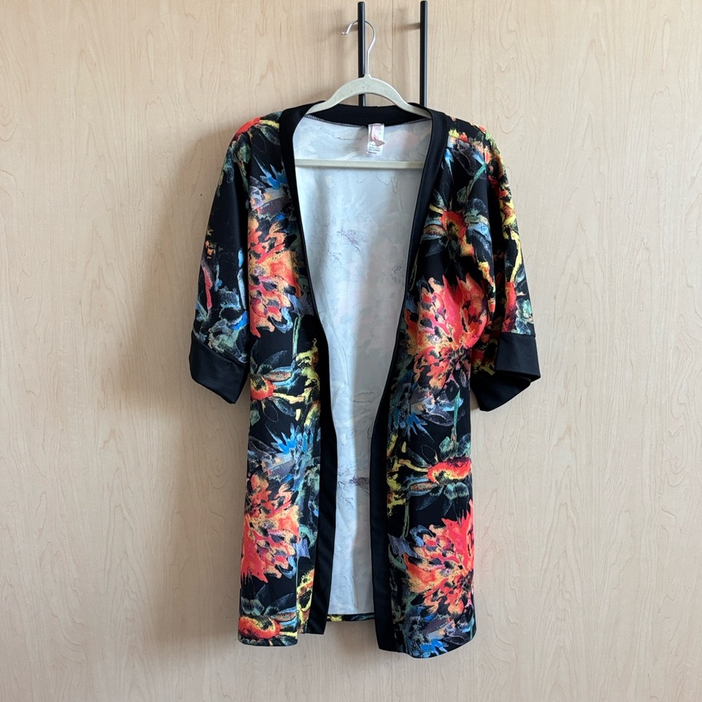 Vibrant Floral Kimono-esque “Cardigan” Coat
